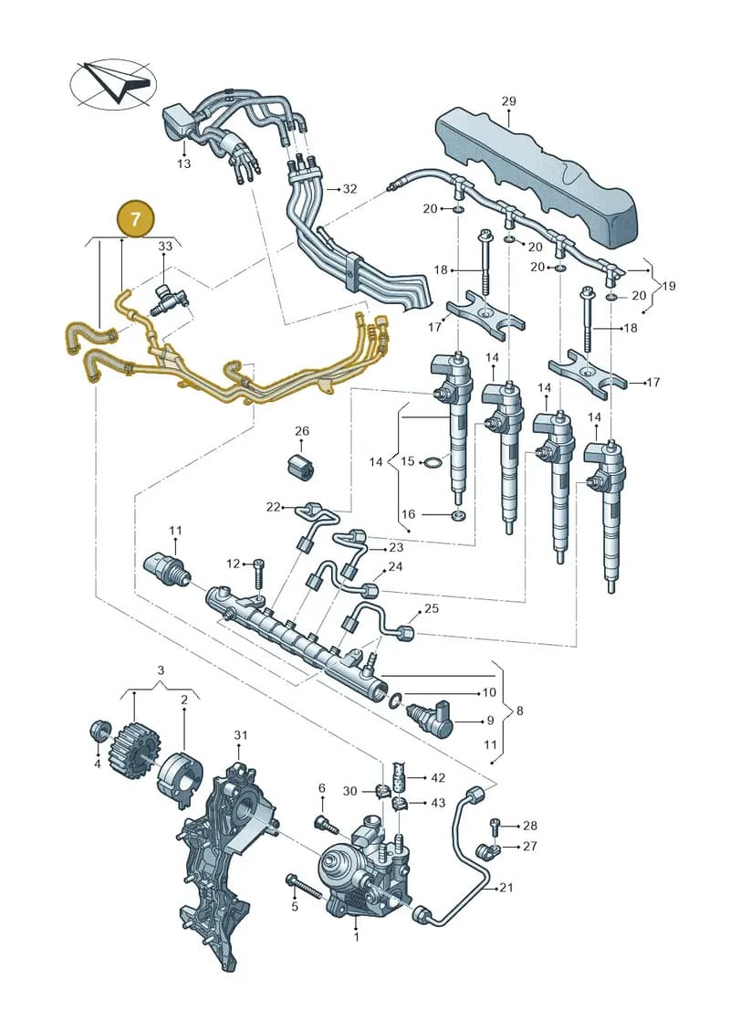 04L201360AH — Audi A6 2.0 (2018-) diagram 430130600, position 7