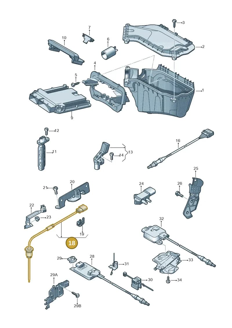 04L906088DR — Audi A5 Sportback (2011-2017) diagram 736906050, position 18