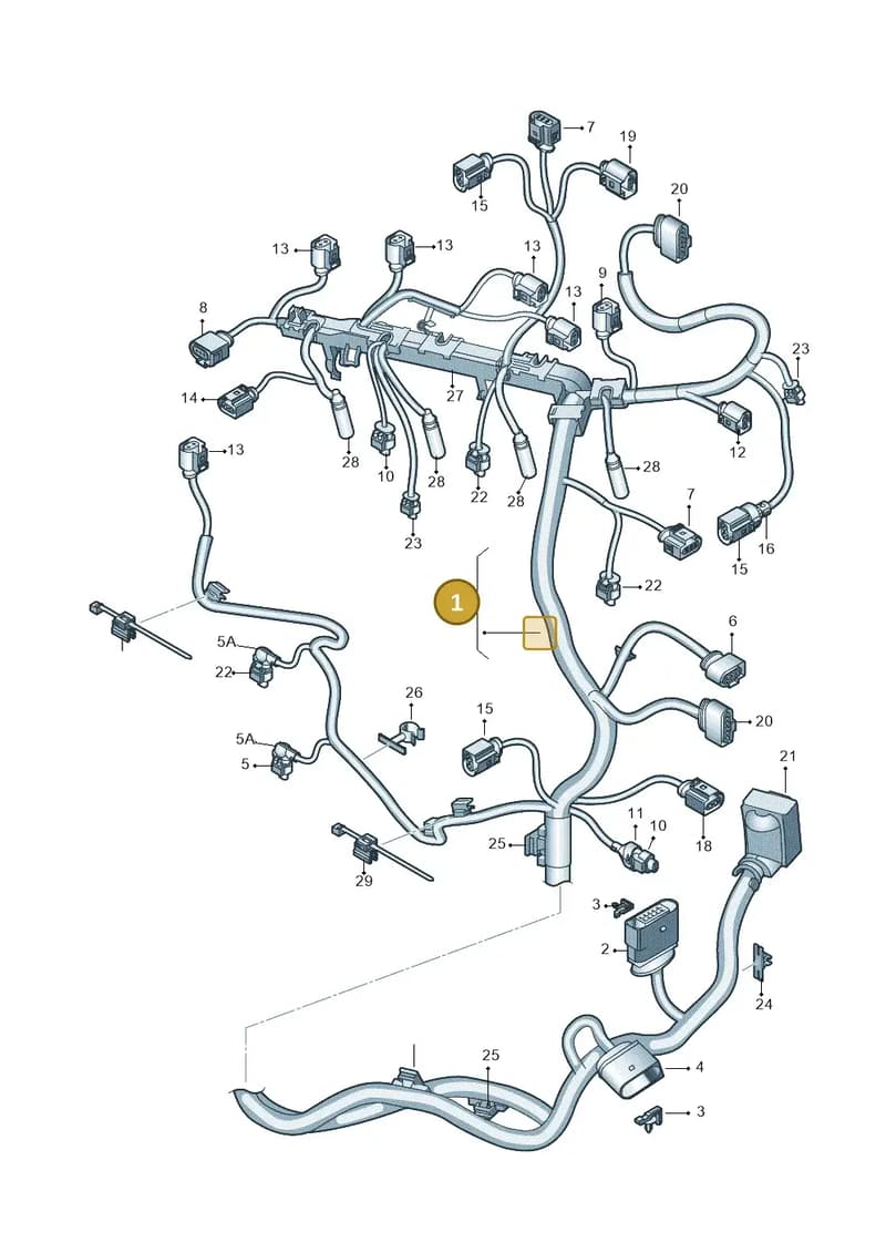 04L972627DE — Audi A3 Sportback (2012-2016) diagram 745971050, position 1