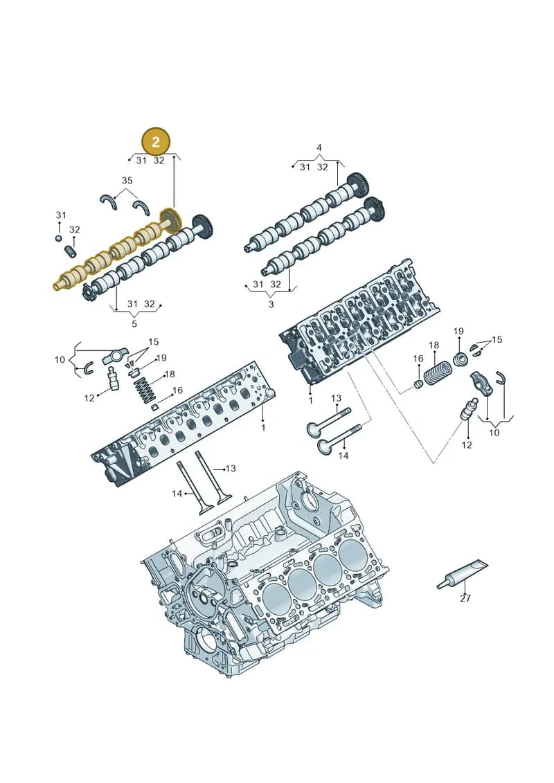057109007AD — Volkswagen Touareg (2017-2025) diagram 439109050, position 2