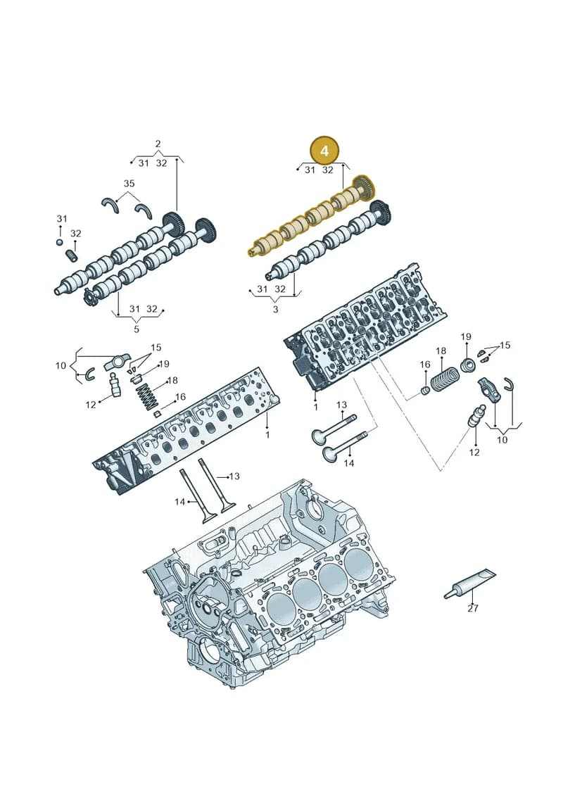 057109008AG — Volkswagen Touareg (2017-2025) diagram 439109050, position 4