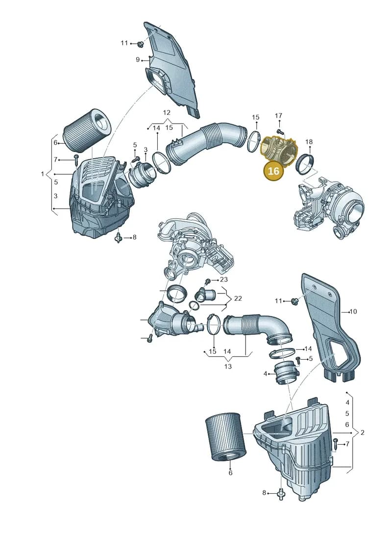057129955N — Audi A8 (2017-2025) diagram 838129400, position 16