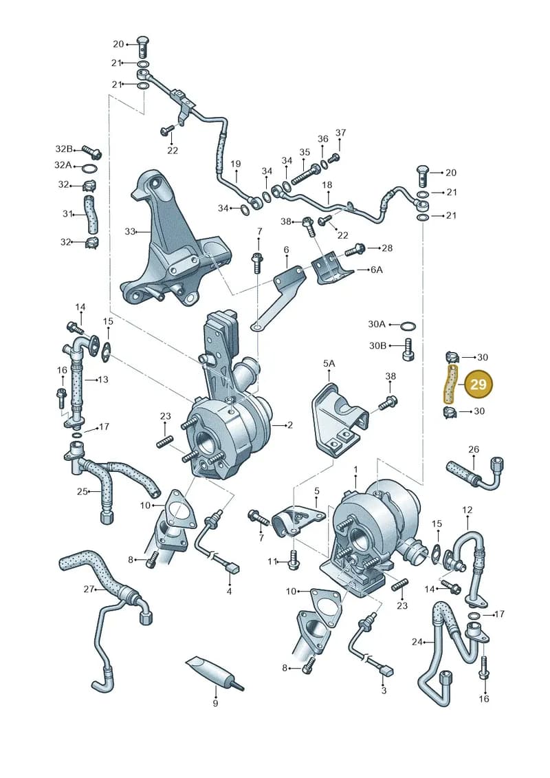 057145743E — Audi A8L qu. 3.0 TDI (2013-2018) diagram 291145350, position 29
