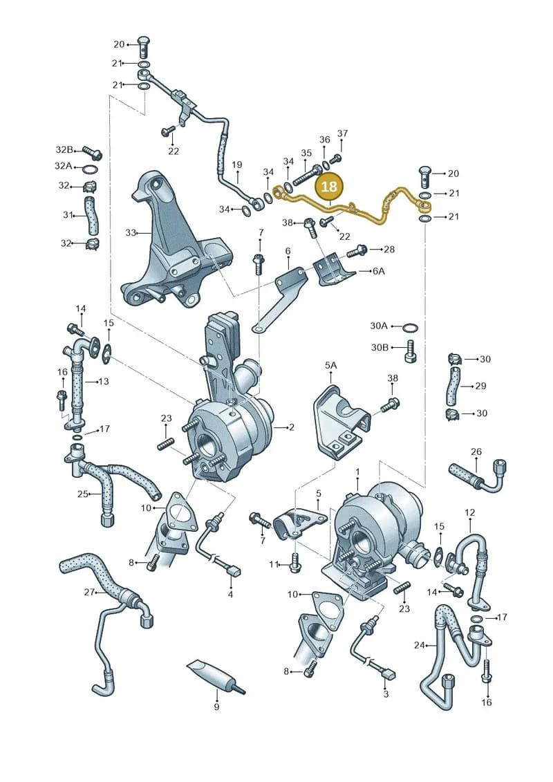 057145771R — Audi A8L qu. 3.0 TDI (2013-2018) diagram 291145350, position 18