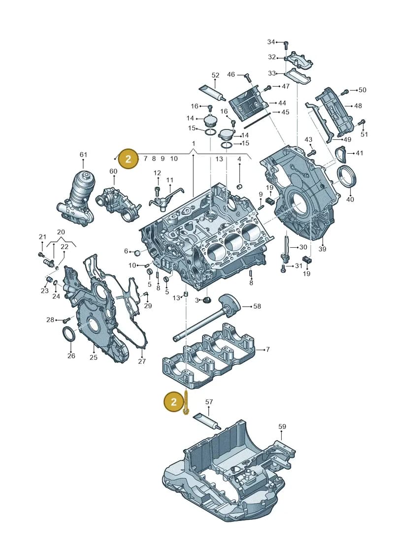 059103064ML — Audi A6 (2018-2025) diagram 897103054, position 2