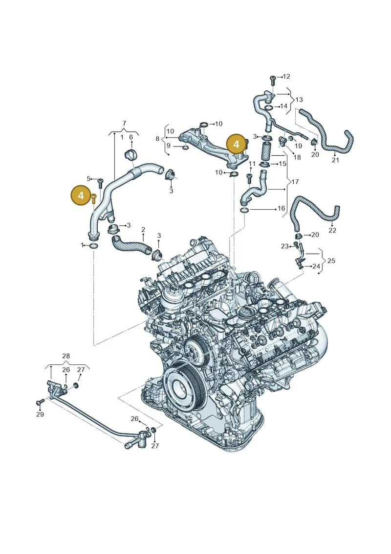 059121102R — Audi A6 (2018-2025) diagram 896121202, position 4