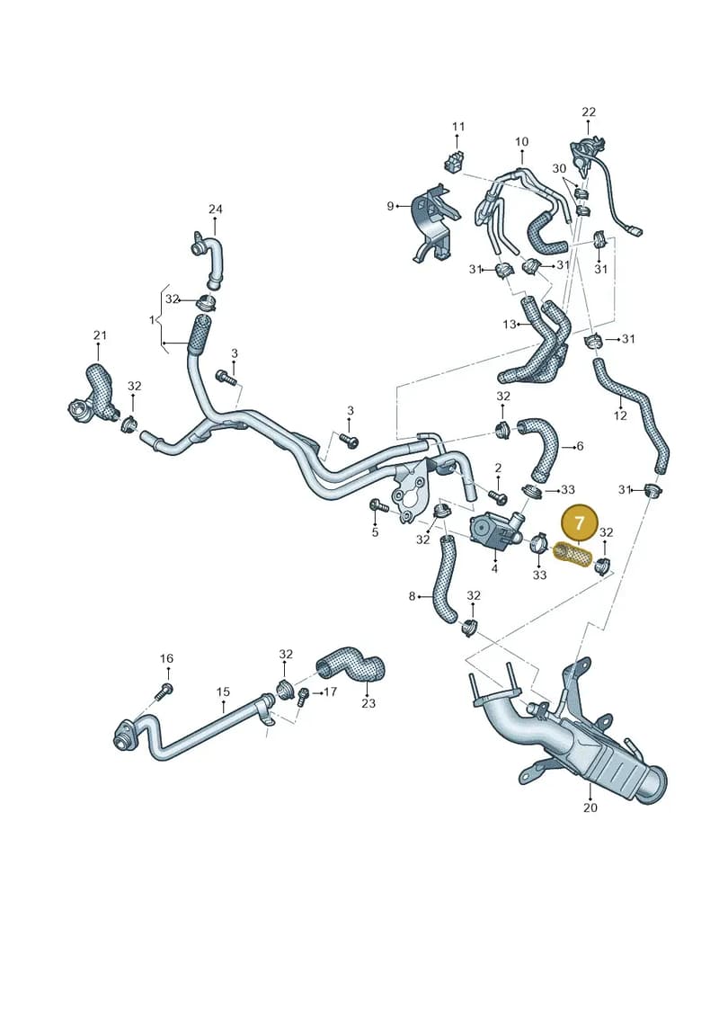 059121447K — Audi A8 (2017-2025) diagram 838121114, position 7