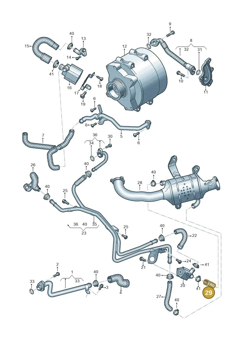 059121447K — Audi A8 (2017-2025) diagram 838121019, position 29