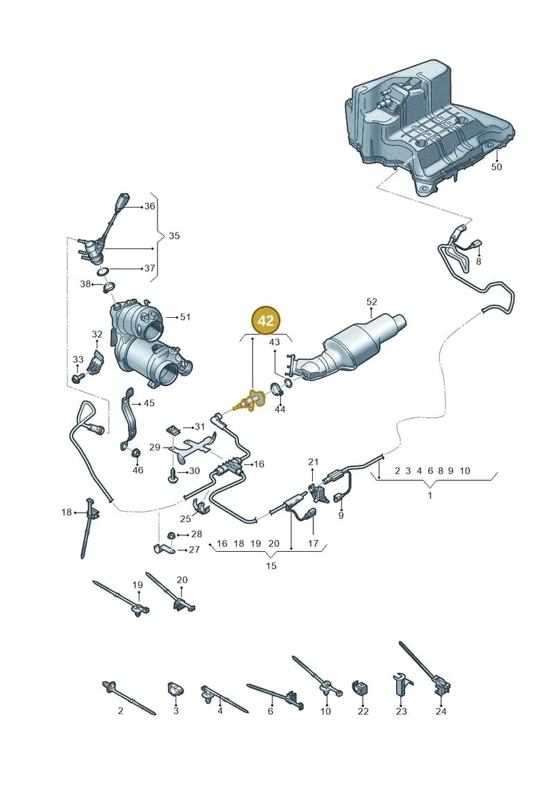 059131113G — Audi A6 (2018-2025) diagram 430201520, position 42