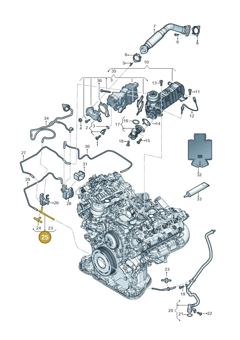 059131375AT — Audi A6 (2018-2025) diagram 896131060, position 25