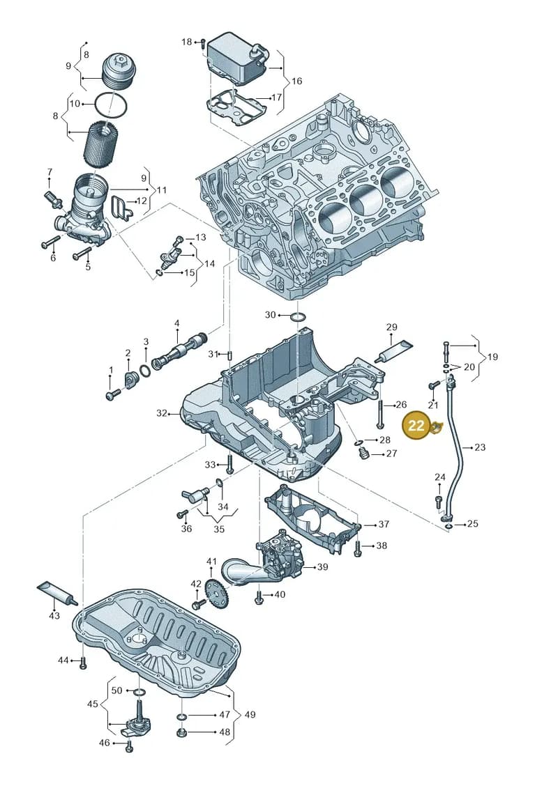 059131694CN — Audi Q8 (2018-2025) diagram 896115500, position 22