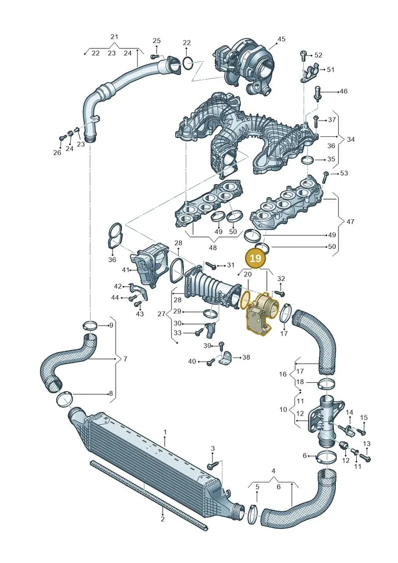 059145950BH — Audi A6 (2014-2018) diagram 788145550, position 19