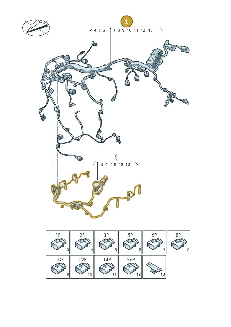 059971595PG — Audi Q8 (2018-2025) diagram 896971430, position 1