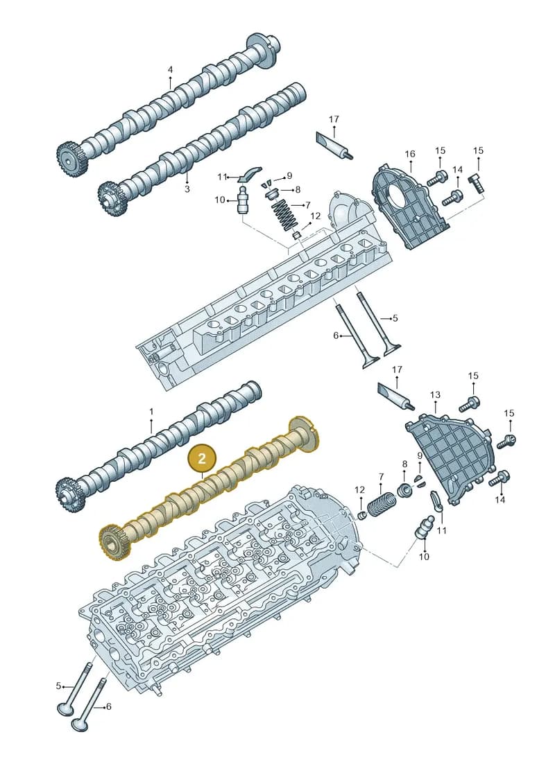 05A109022 — Audi Q7 qu. 3.0 TDI (2009-2015) diagram 493109220, position 2