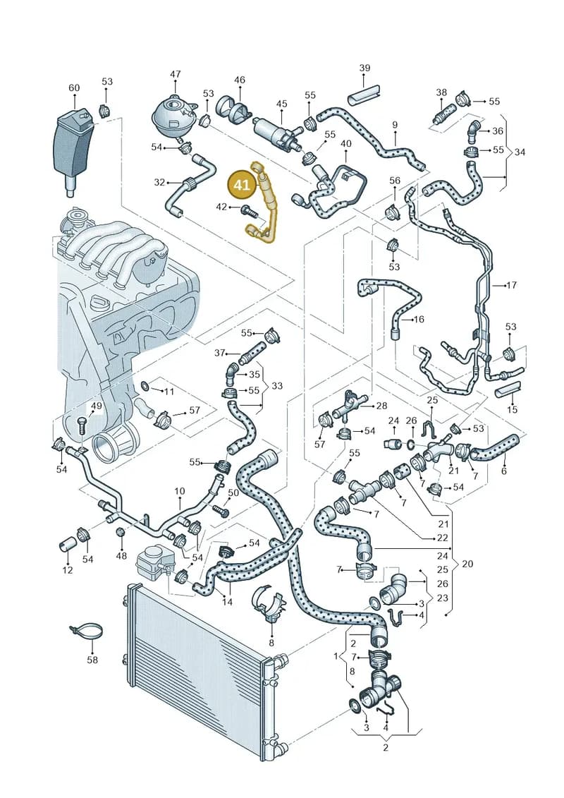 06A121497P — Audi A3/S3/QUATTRO (1996-2000) diagram 194121370, position 41