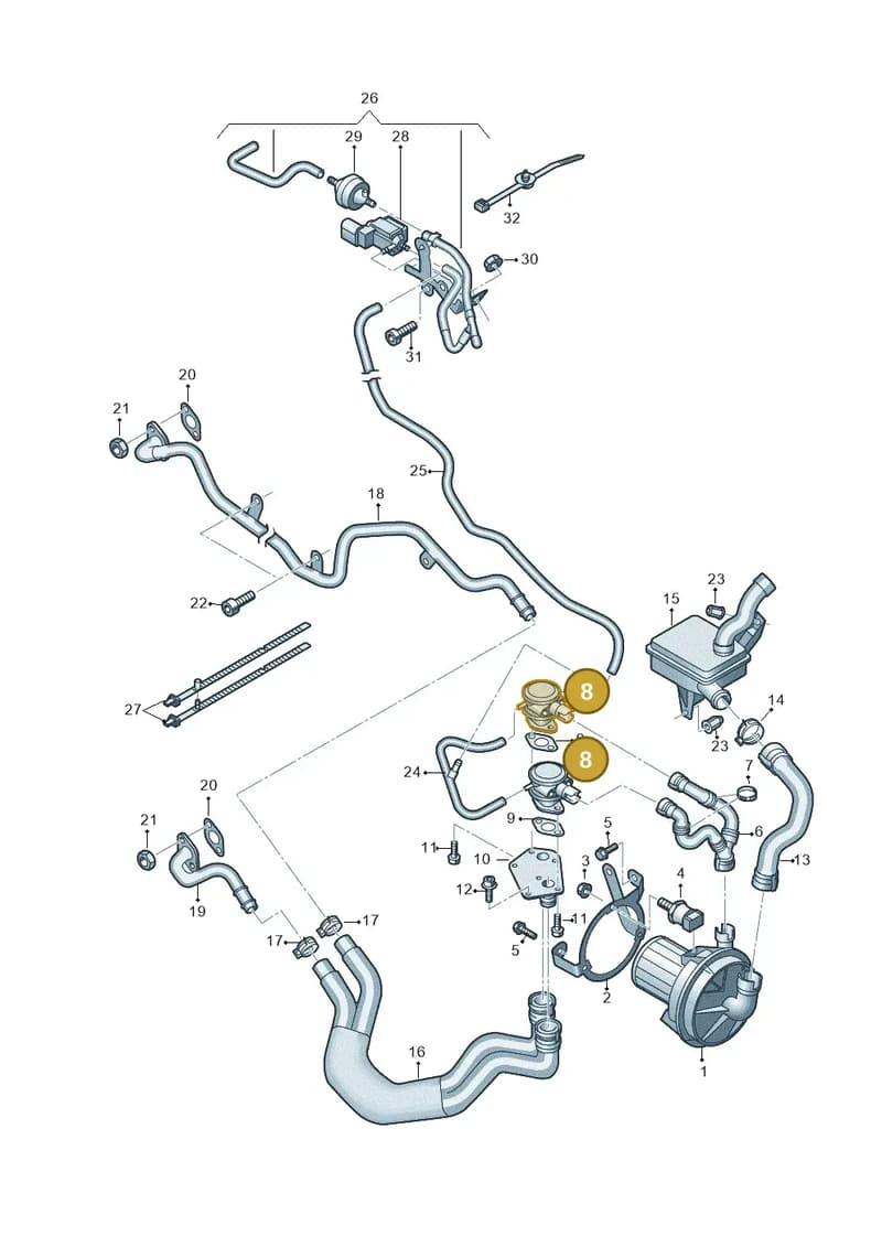 06A131101D — Audi A6 2.7 TDI (2008-2011) diagram 448131500, position 8