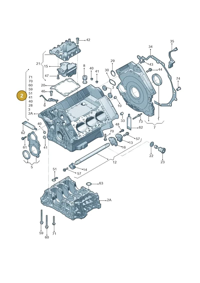 06E103011DF — Audi A6 1.8 (2015-2019) diagram 669103005, position 2