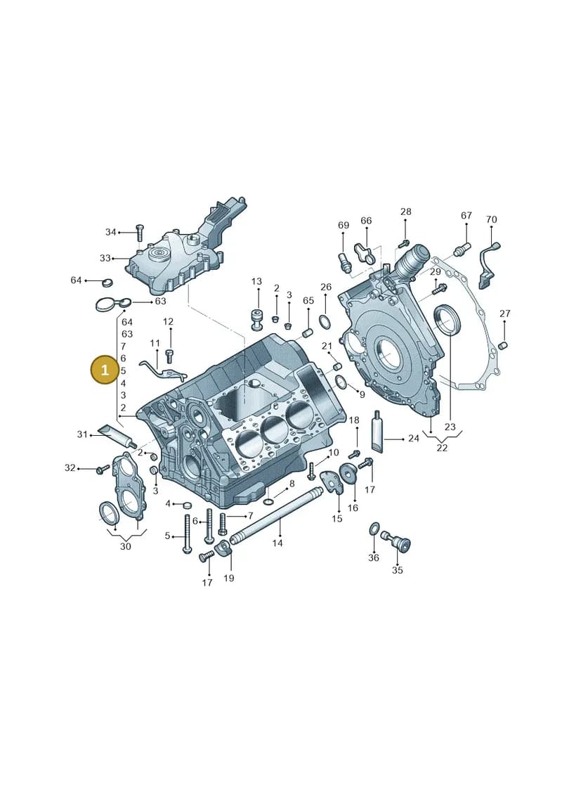 06E103011GQ — Audi A6 1.8 (2015-2019) diagram 887103100, position 1