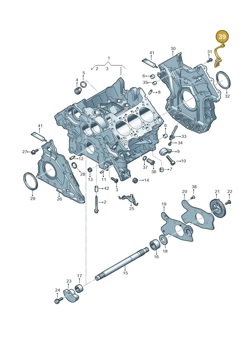06E103565C — Audi RS4 Avant (2017-2025) diagram 849103180, position 39