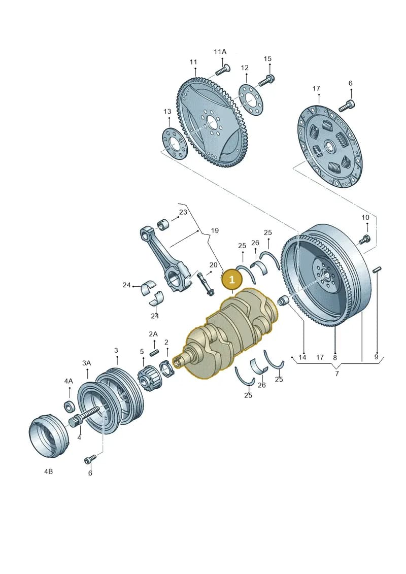 06E105101AE — Audi A6L           "CN"05> (2005-) diagram 118105300, position 1