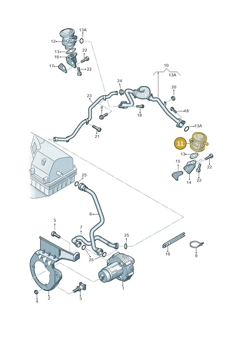 06E131101C — Audi A6/S6/Avant/qu.   05> (2004-) diagram 448131200, position 11