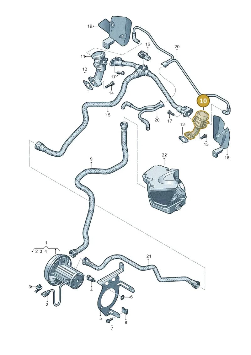 06E131101D — Audi A7 Sportback (2010-2015) diagram 647131250, position 10