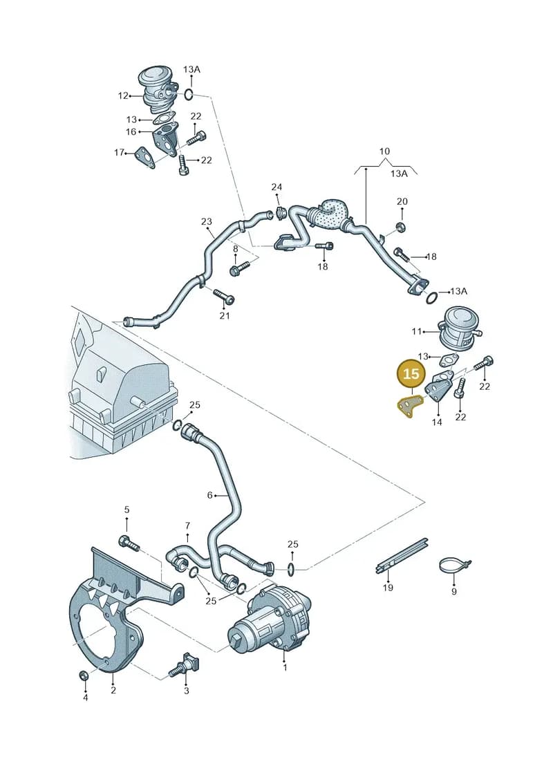 06E131120 — Audi A6/S6/Avant/qu.   05> (2004-) diagram 448131200, position 15