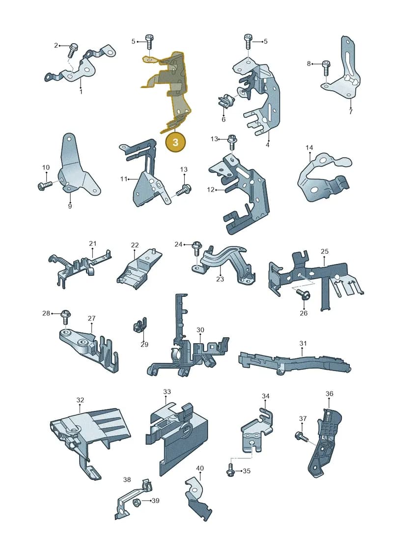 06E971497AF — Audi A6 Av. qu. 3.0 (2012-2018) diagram 738971000, position 3