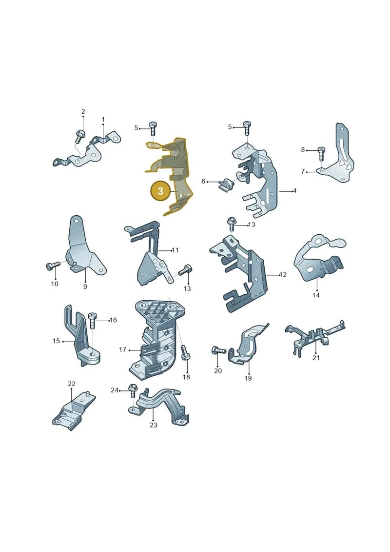 06E971497AF — Audi A6 1.8 (2015-2019) diagram 887971000, position 3