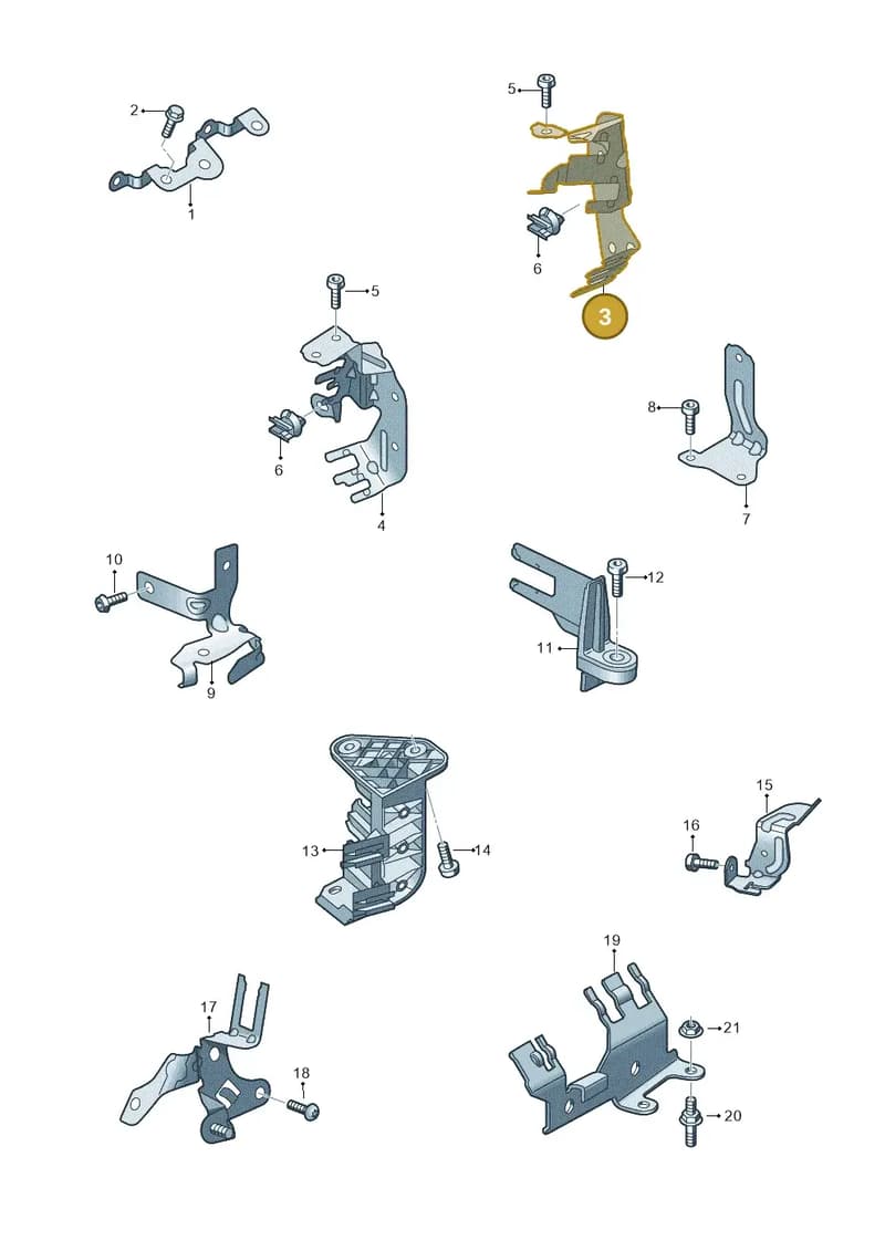 06E971497AF — Audi Q7 qu. 3.0 TDI (2015-2019) diagram 859971010, position 3