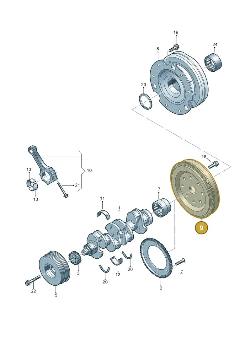 06H105323P — Audi A6 qu. 3.0 tdi (2014-2018) diagram 724105050, position 9