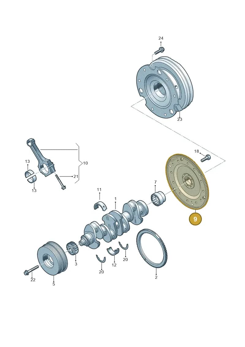 06H105323P — Audi Q5 (2016-2020) diagram 849105100, position 9