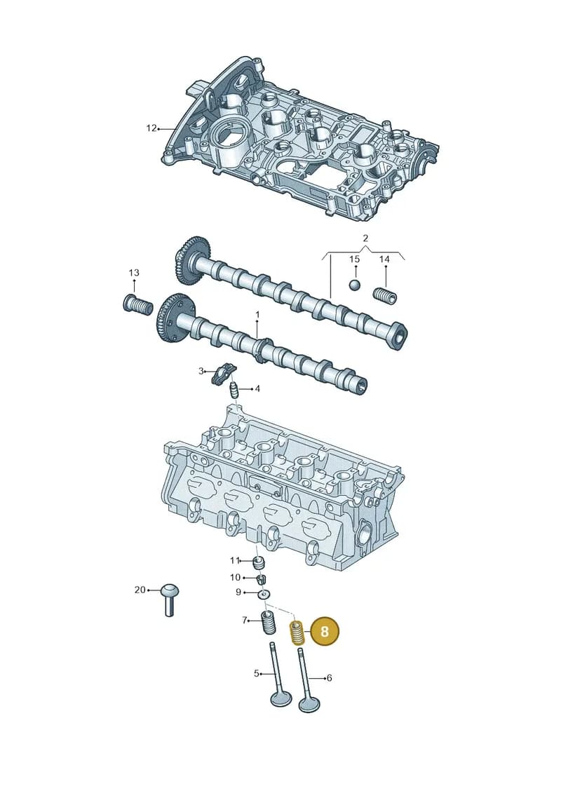 06J109623G — Audi Q3 2.0 (2019-) diagram 627109200, position 8