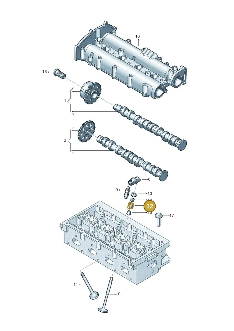 06J109623G — Audi Q5 qu. 2.0 (2009-2018) diagram 670109030, position 12