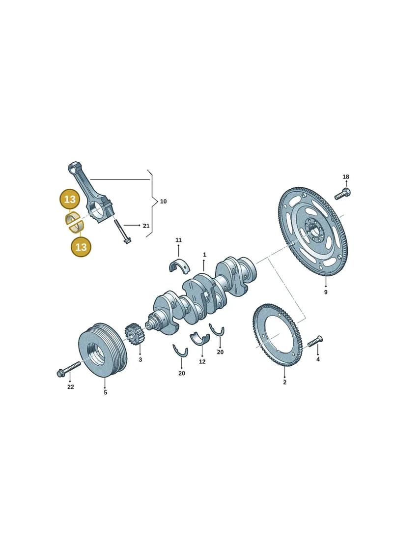 06L105701CGLB — Volkswagen Touareg (2017-2025) diagram 439105004, position 13