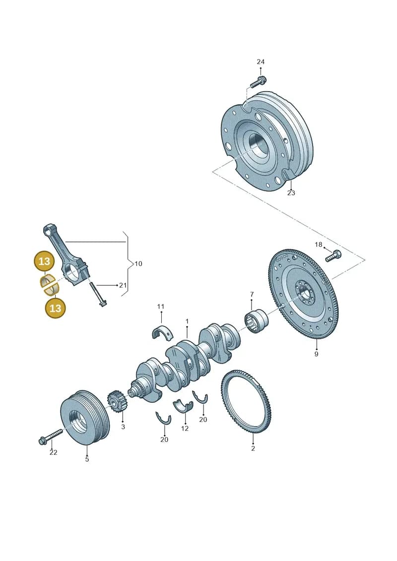 06L105701CGLB — Audi Q8 (2018-2025) diagram 849105100, position 13