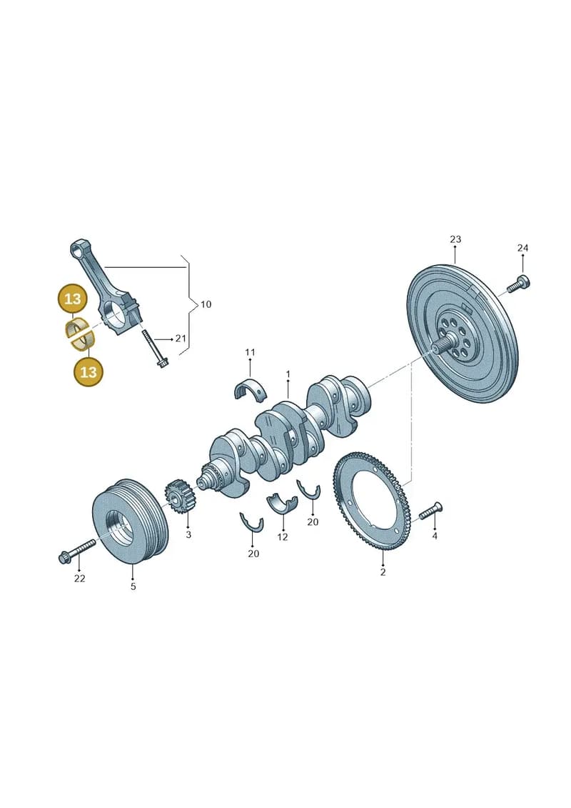 06L105701CGLB — Audi A6 (2018-2025) diagram 896105011, position 13