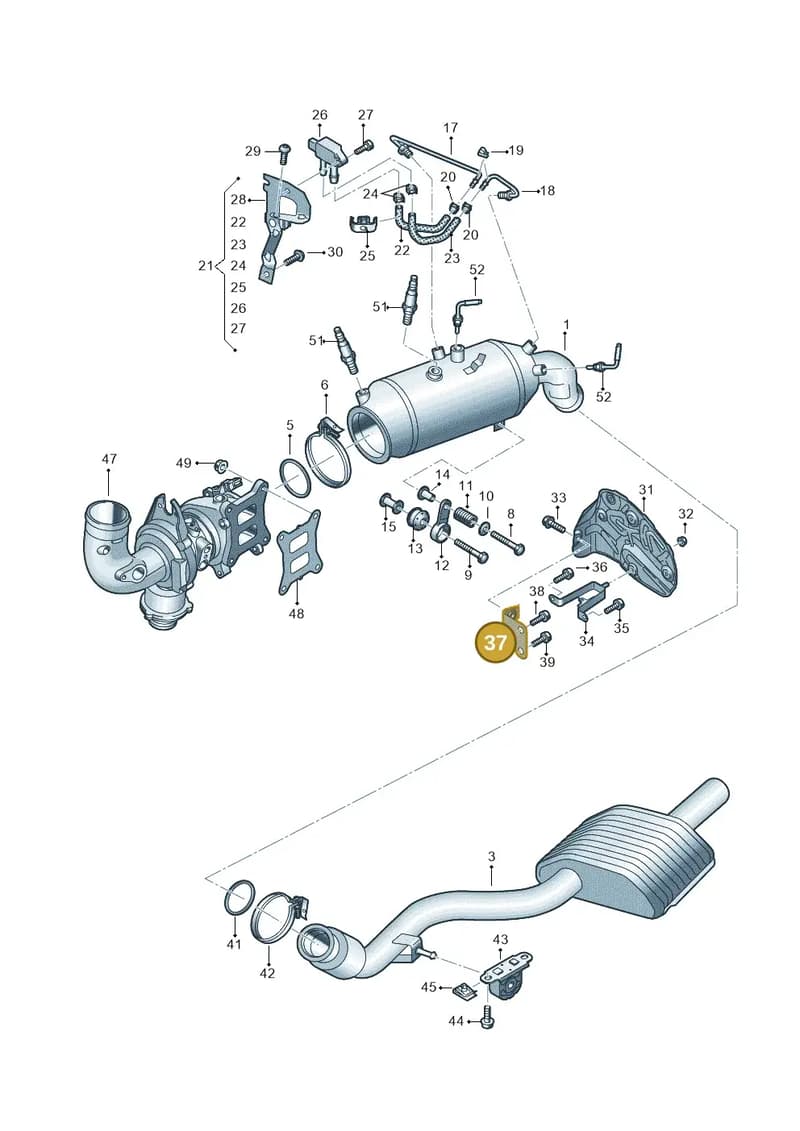 06L131166J — Audi Q5 (2016-2025) diagram 849253051, position 37