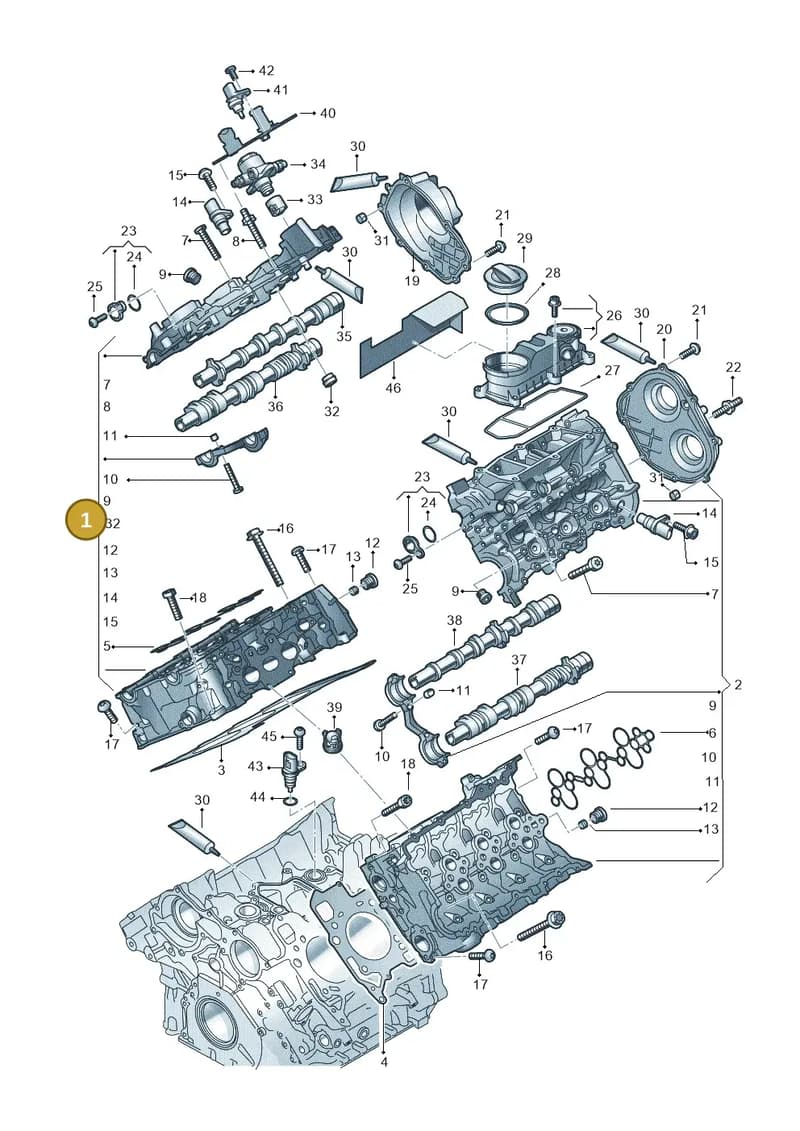 06M103062AK — Audi A6 (2018-2025) diagram 849103330, position 1