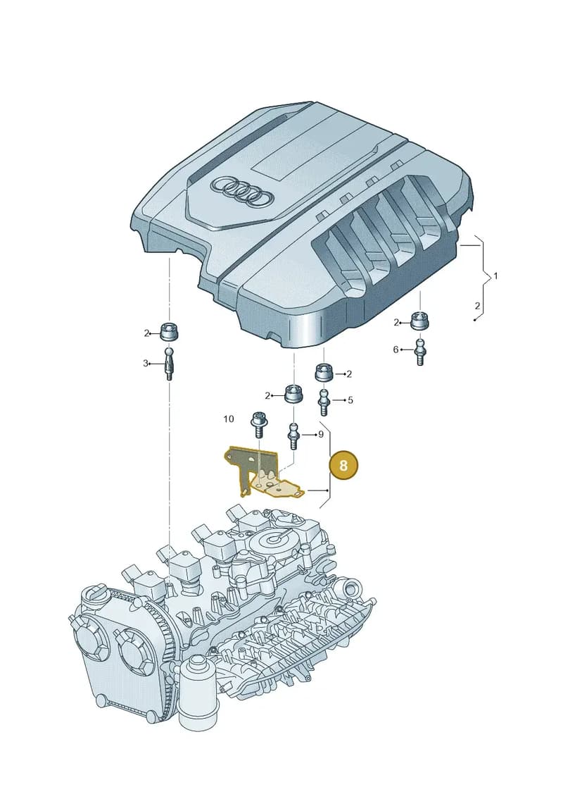 06M103097L — Audi A5 Limousine (2024-2025) diagram 8wk103050, position 8