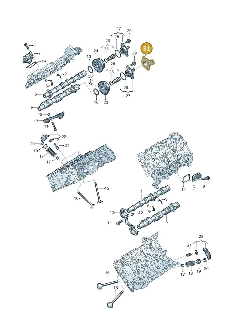 06M103555G — Audi A5 Limousine (2024-2025) diagram 849109180, position 31
