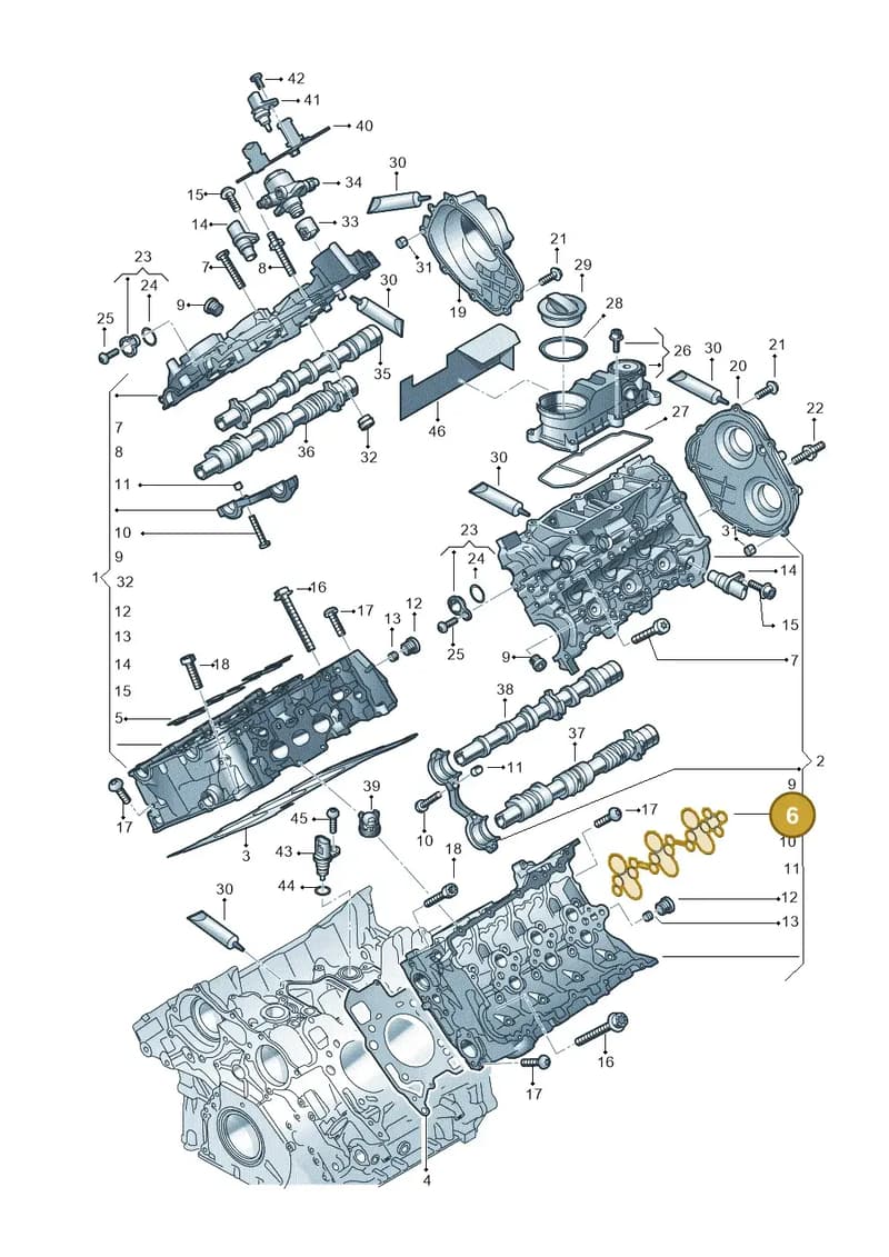 06M103649L — Audi A5 Limousine (2024-2025) diagram 849103330, position 6