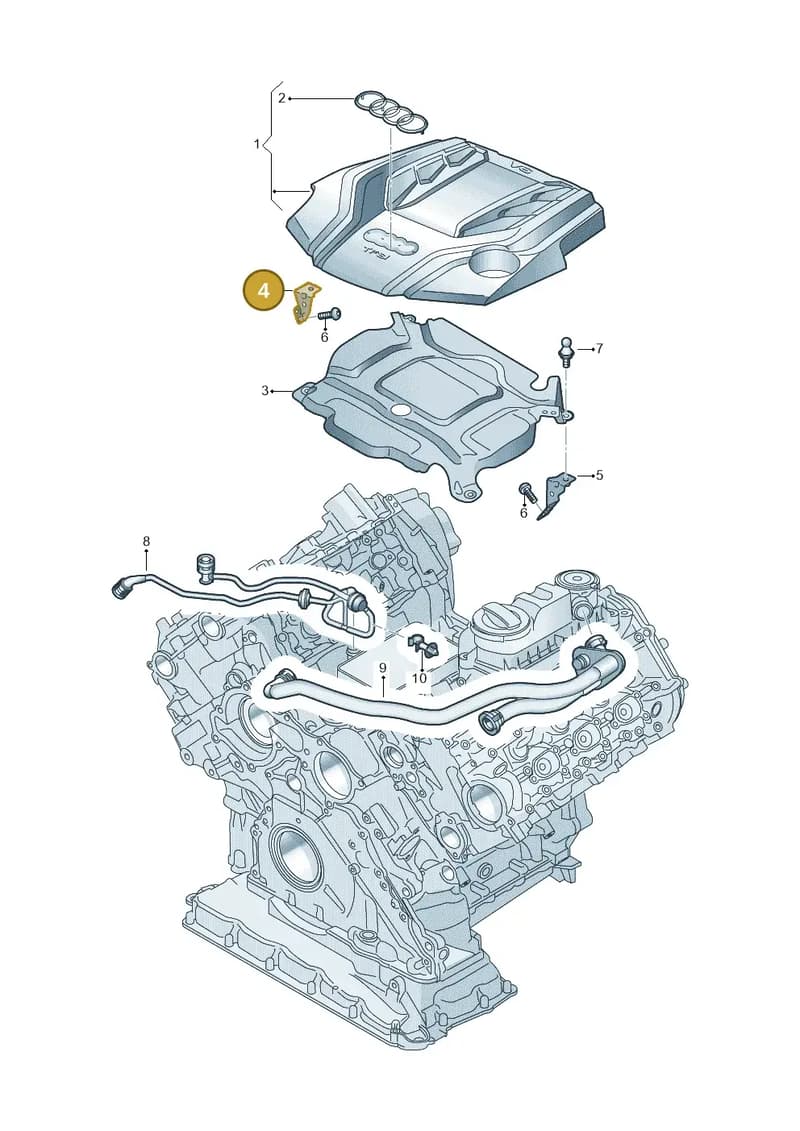 06M103941AA — Audi RS4 Avant (2017-2025) diagram 849103470, position 4