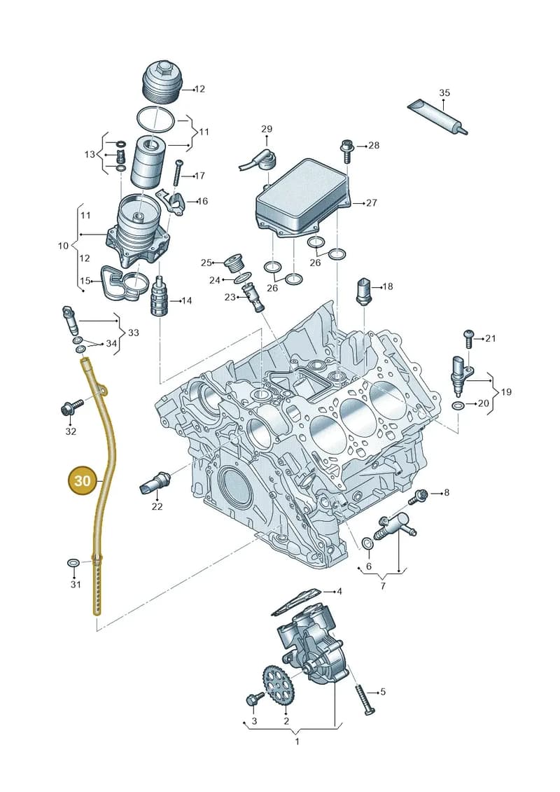 06M115609AB — Audi A5 Limousine (2024-2025) diagram 849115200, position 30