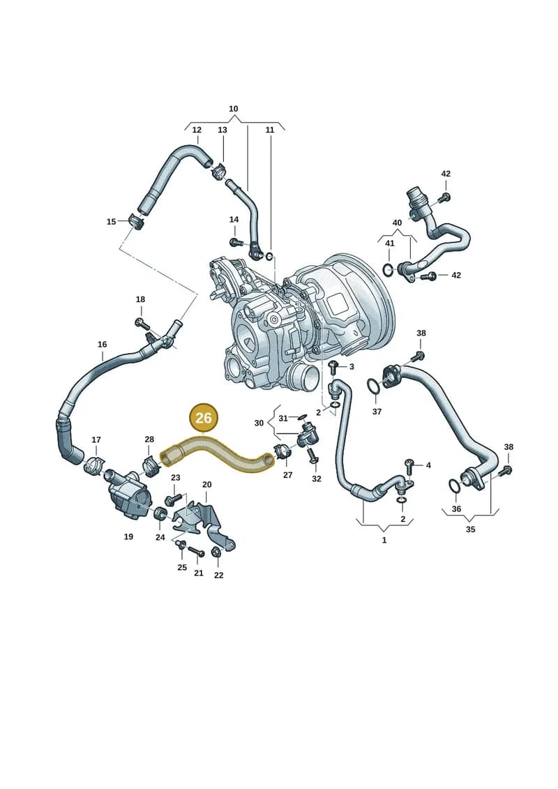 06M121052J — Audi A5 Limousine (2024-2025) diagram 06m121010, position 26