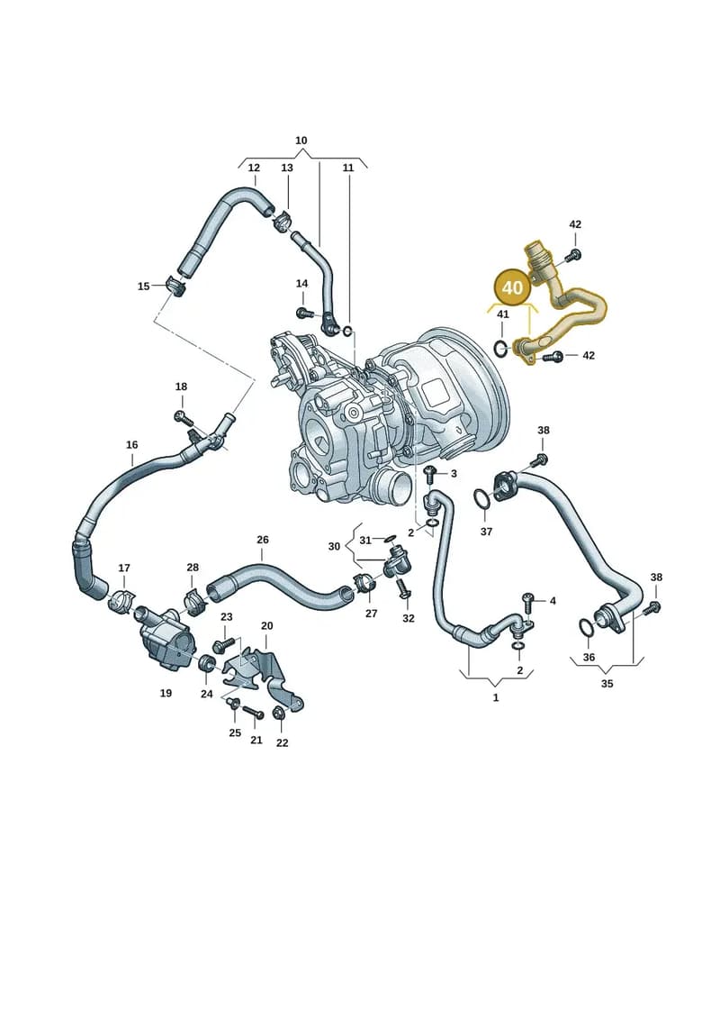 06M121075AJ — Audi A5 Limousine (2024-2025) diagram 06m121010, position 40