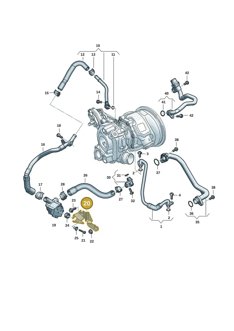 06M121093AE — Audi A5 Limousine (2024-2025) diagram 06m121010, position 20