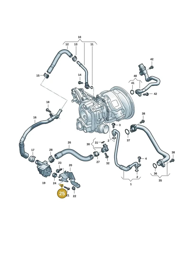 06M121199A — Audi A5 Limousine (2024-2025) diagram 06m121010, position 25