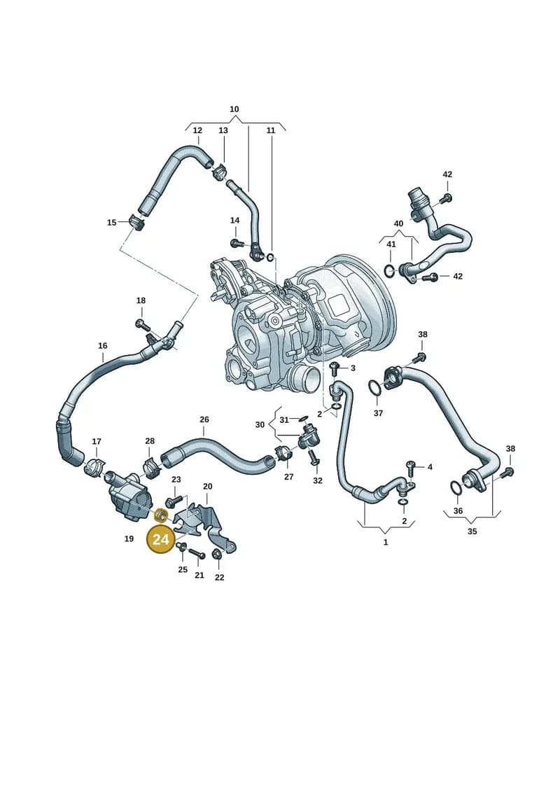 06M121275D — Audi A5 Limousine (2024-2025) diagram 06m121010, position 24