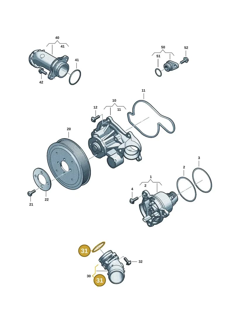 06M122060H — Audi A5 Limousine (2024-2025) diagram 06m121000, position 31